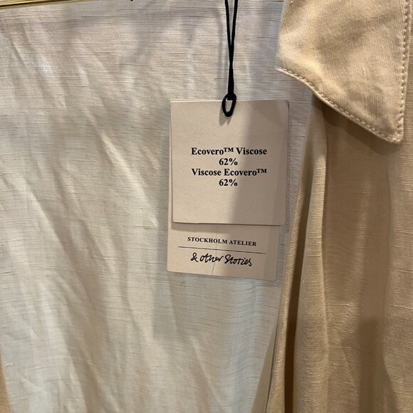 NWT &Other Stories Mini Wrap Shirt Dress - Picture 3 of 4